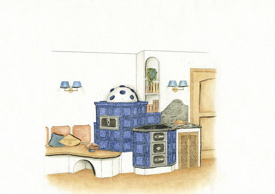 kachlová kamna, kamnářství, sporák, krb, pec